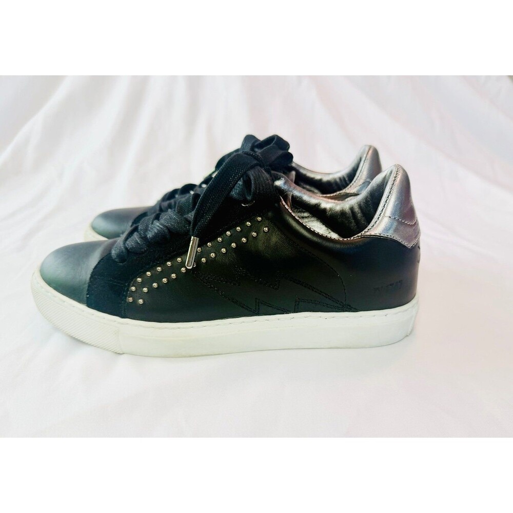 Zadig & Voltaire ZV1747 Studded Lighting Bolt Sneakers